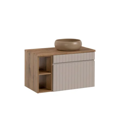 Cabinet with sink, cashmere, 80 cm